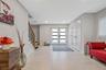 Foyer entrance featuring stairs, recessed lighting, and french doors