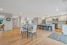Dining space featuring light wood finished floors and recessed lighting