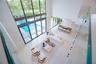 Luxury Living Room | Double-Height Ceiling | Glass Balcony | Pivot Entry Door