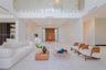 Living Room | Double-Height Glass Wall | Floating Staircase | Pool View | Pinecrest FL