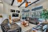 TV Room with Sliding Door access to Patio