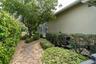 Backyard with paver walkway