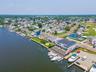 Drone / aerial view of a large body of water