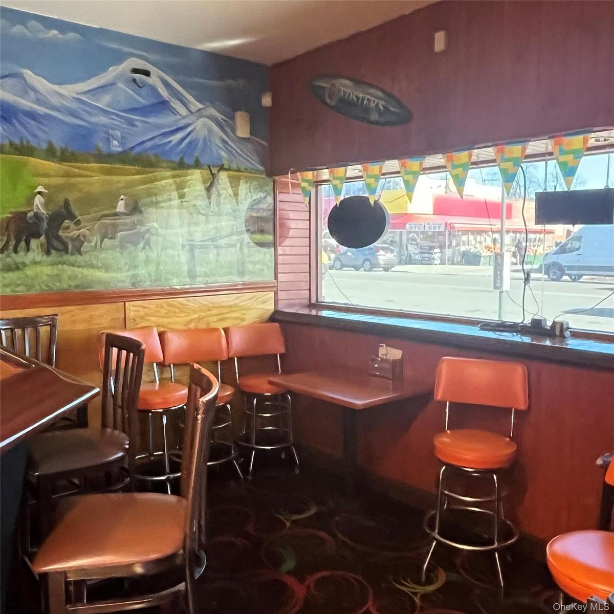 One of many seating areas in the bar