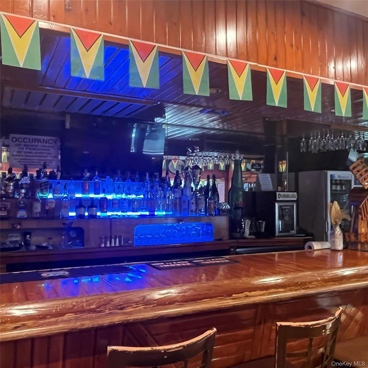 Bar pictured with beautiful backlighting