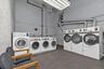 Community laundry with washing machine and clothes dryer