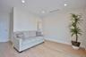 Sitting room featuring light wood-style floors and recessed lighting