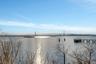 Walk right down the block  breath taking view of water and bridge