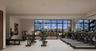 Gym with floor to ceiling windows