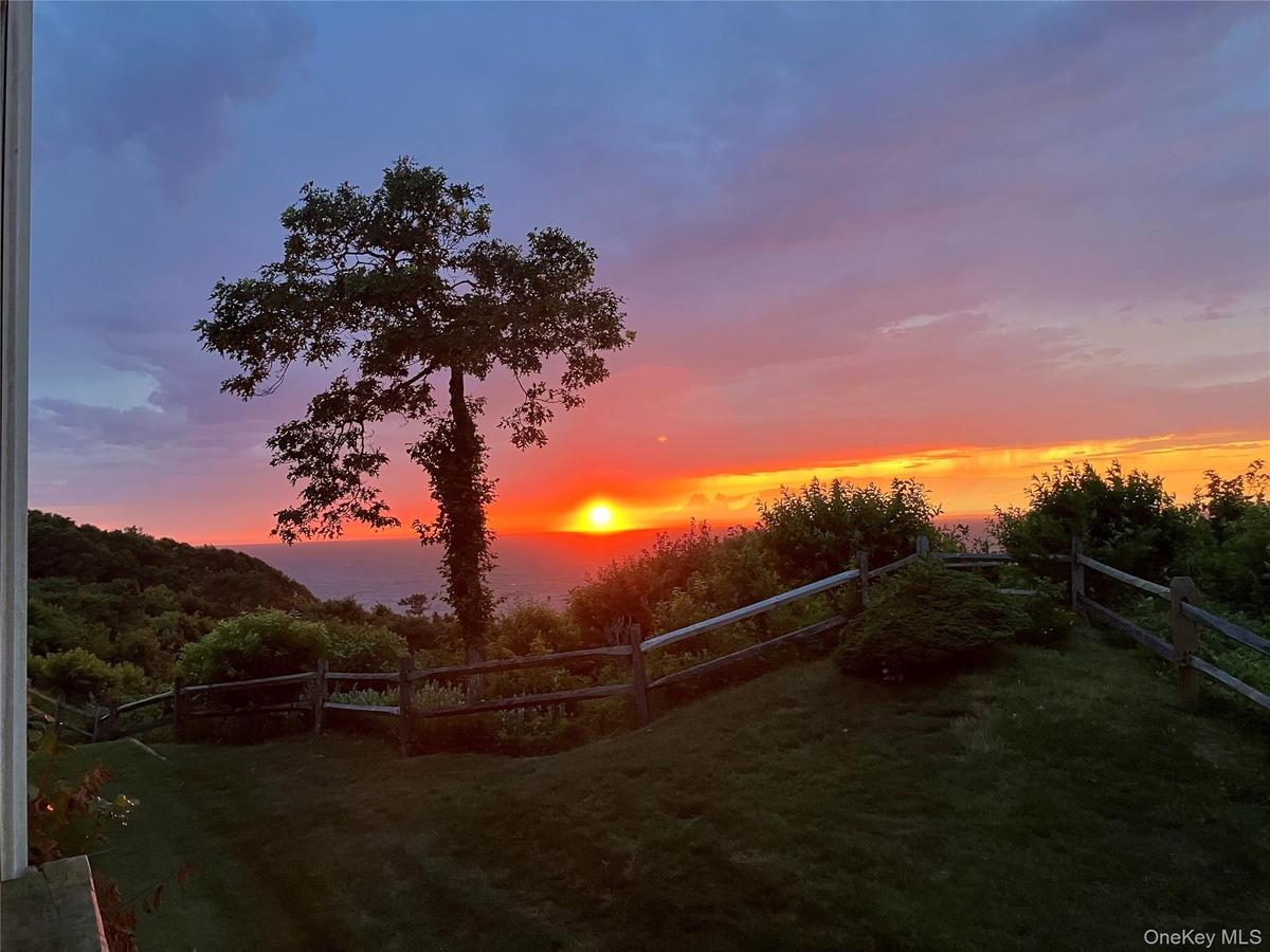 Sunset view from the deck