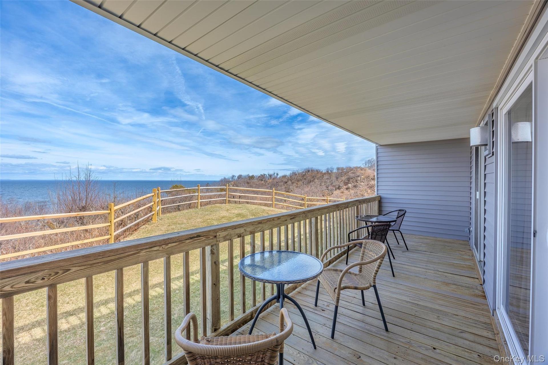 Relax on the deck and enjoy endless Long Island Sound Views.