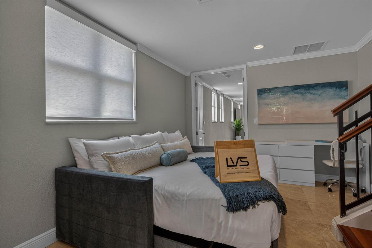 Landing on 2nd Floor with Desk & Daybed that converts from twin to king size if needed.