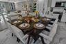 Open layout kitchen with dining for 6 & separate dining for 4-6. Total 12