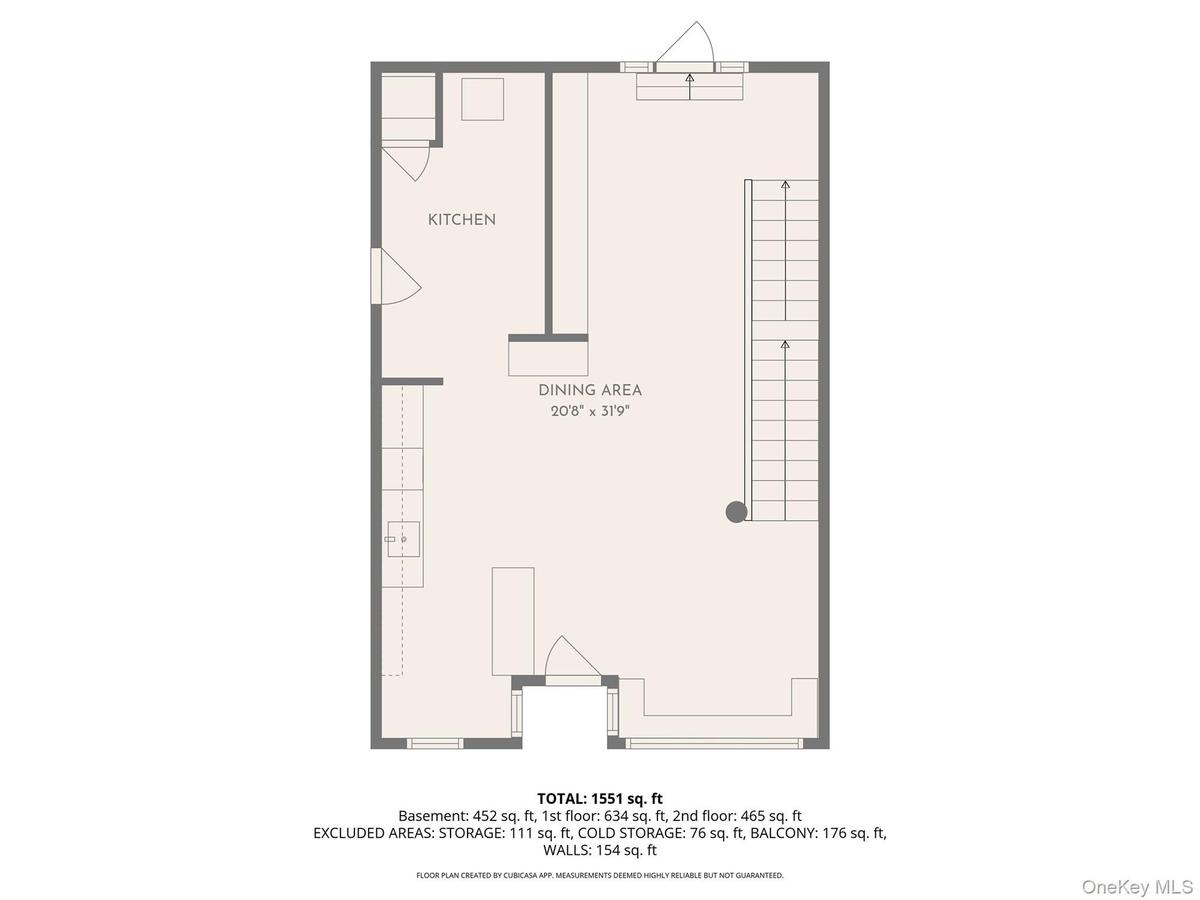 Ground Floor: Ordering, Kitchen, Dining Area