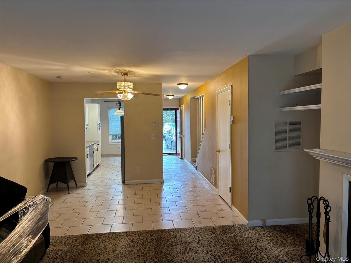 View of entrance, eat-in kitchen and dining area.