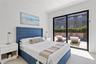 Bedroom featuring access to exterior and tile patterned flooring
