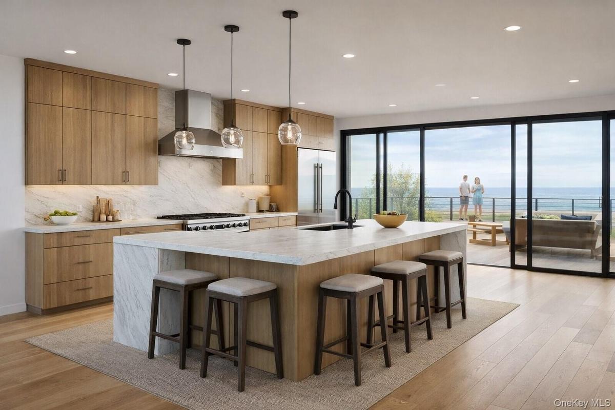 Optional kitchen design for your new build: buy the lot and the approved plans for a custom built 4-bedroom, 3-bathroom custom waterfront home on the 