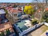 Aerial perspective of suburban area