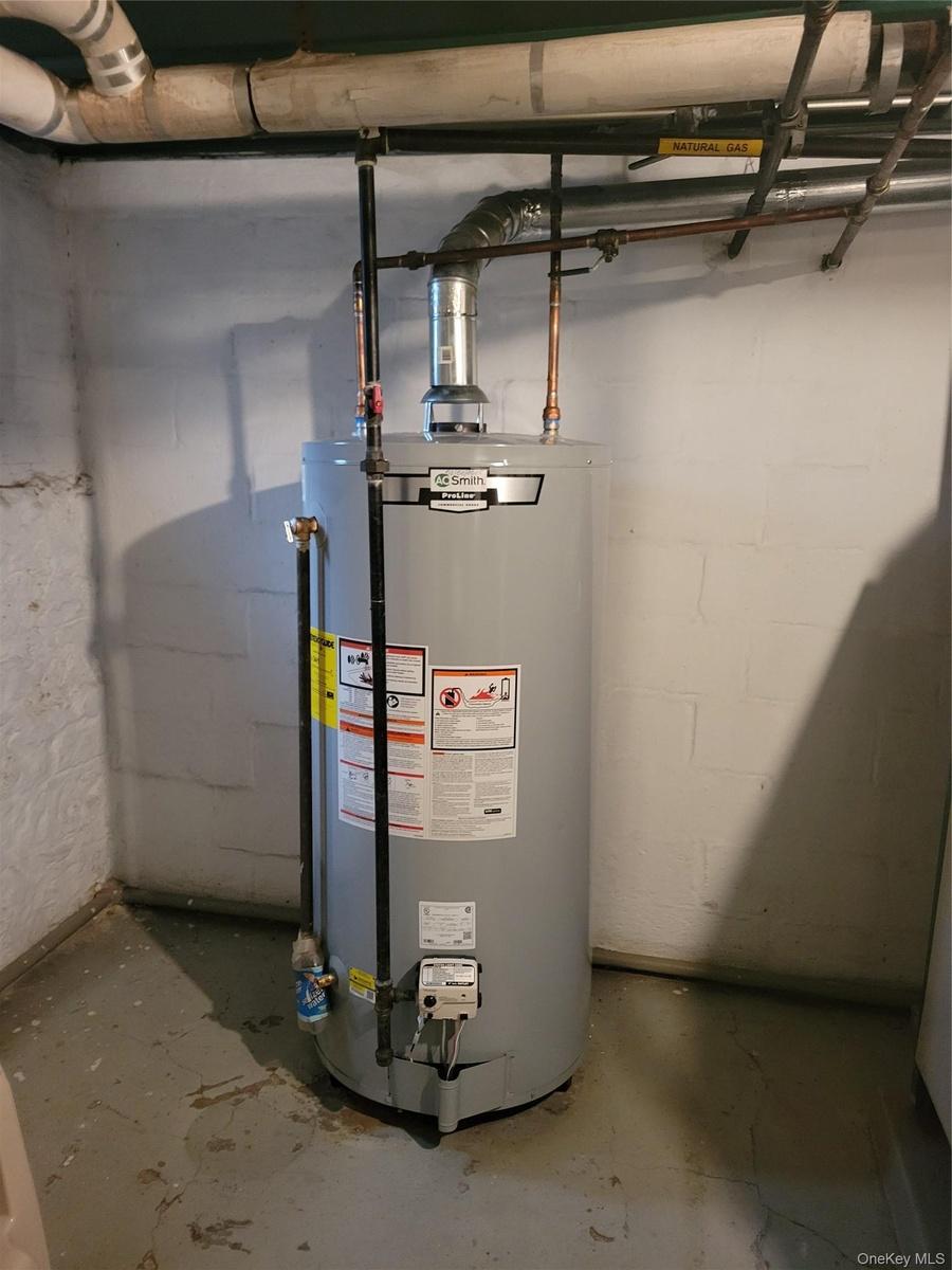 Utility room with water heater