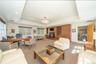 Second-Floor Executive Office with gas fireplace, built-ins, and walks out to rooftop terrace.