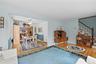 Living room flows into dining room