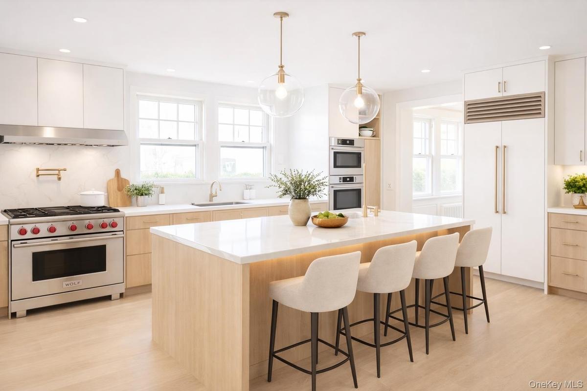 AI Rendering of potential kitchen possibilities.