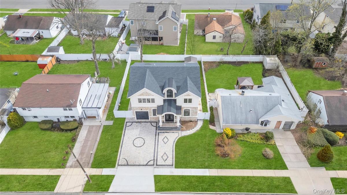 Aerial view with a residential view