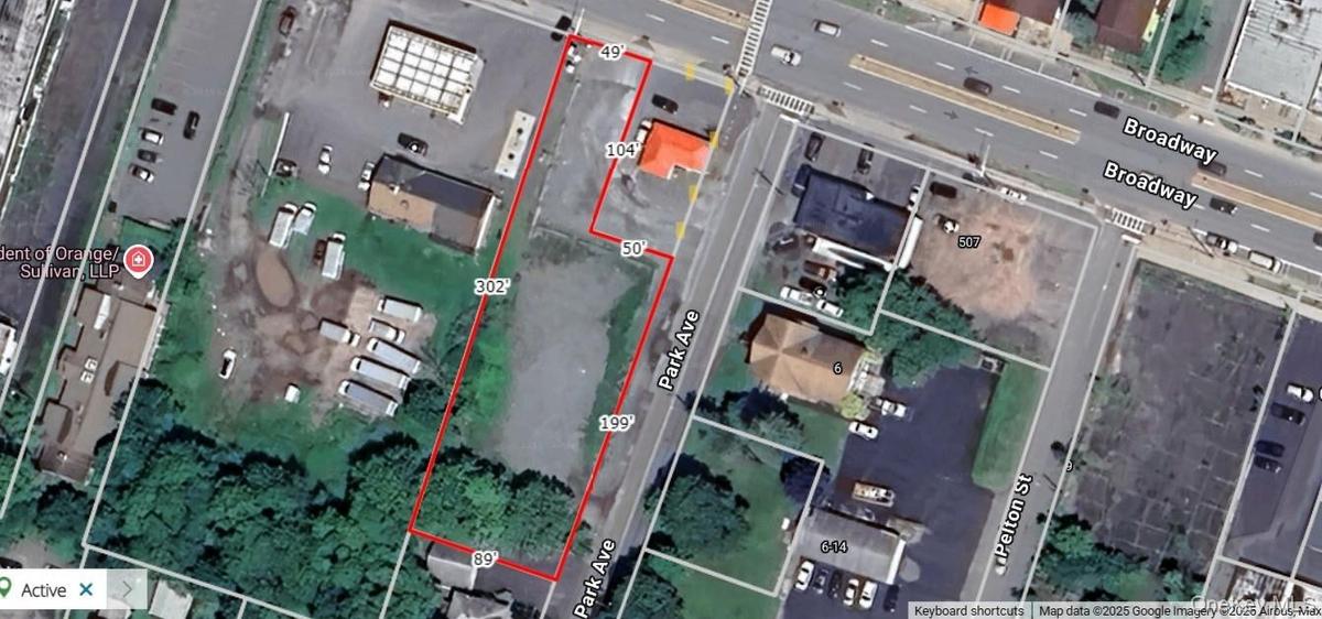 Map of property location with property boundaries highlighted