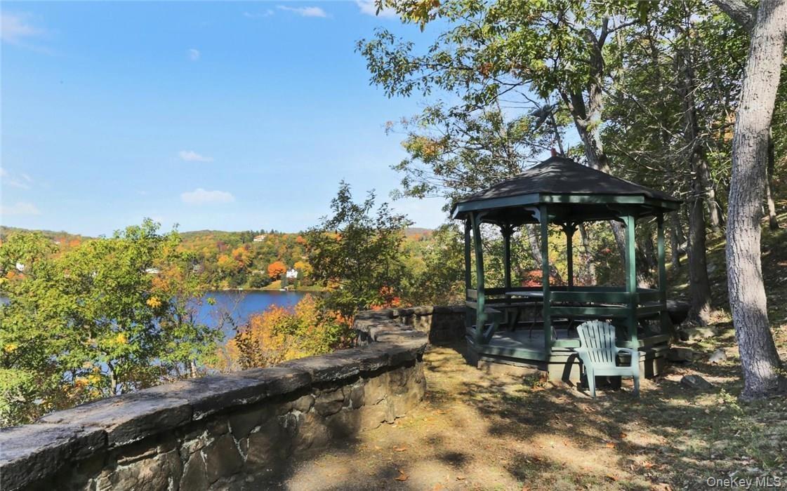 Private gazebo perfect for cocktails or a picnic overlooking Tuxedo Lake