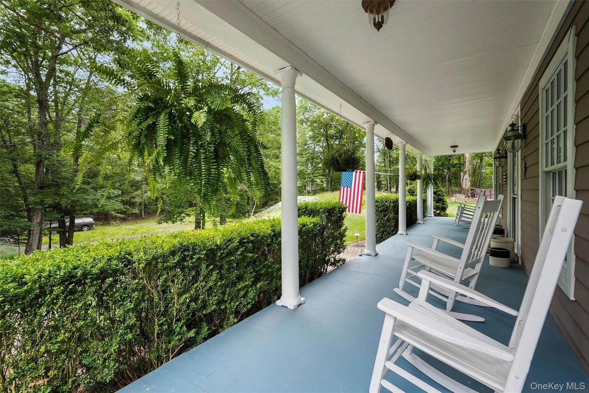 View of covered porch
