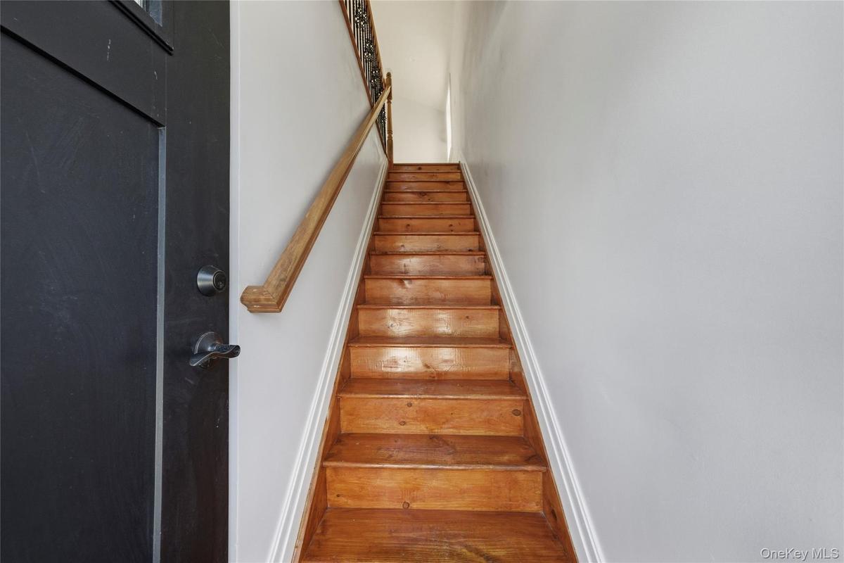 Staircase with baseboards