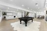 Recreation/Finished Basement featuring pool table, light wood-style floors, and recessed lighting