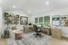 Office/Studio/Workshop area in shed to the left of the property with light wood finished floors, vaulted ceiling, and recessed lighting