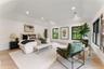Bedroom featuring recessed lighting, vaulted ceiling, and parquet flooring