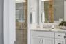 Double vanity with stunning cabinetry