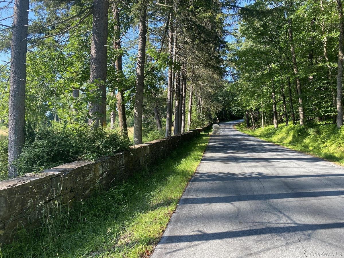 View of stone walls & road