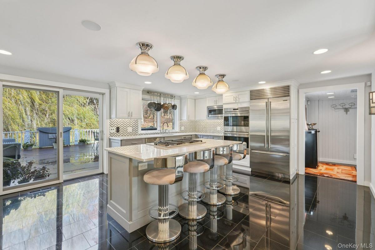 Chef's kitchen with large central island