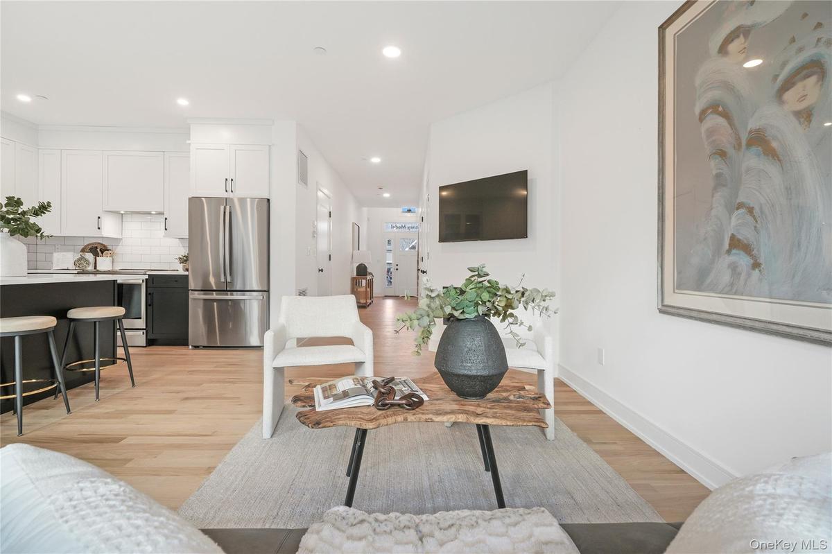 Living room featuring light hardwood / wood-style flooring