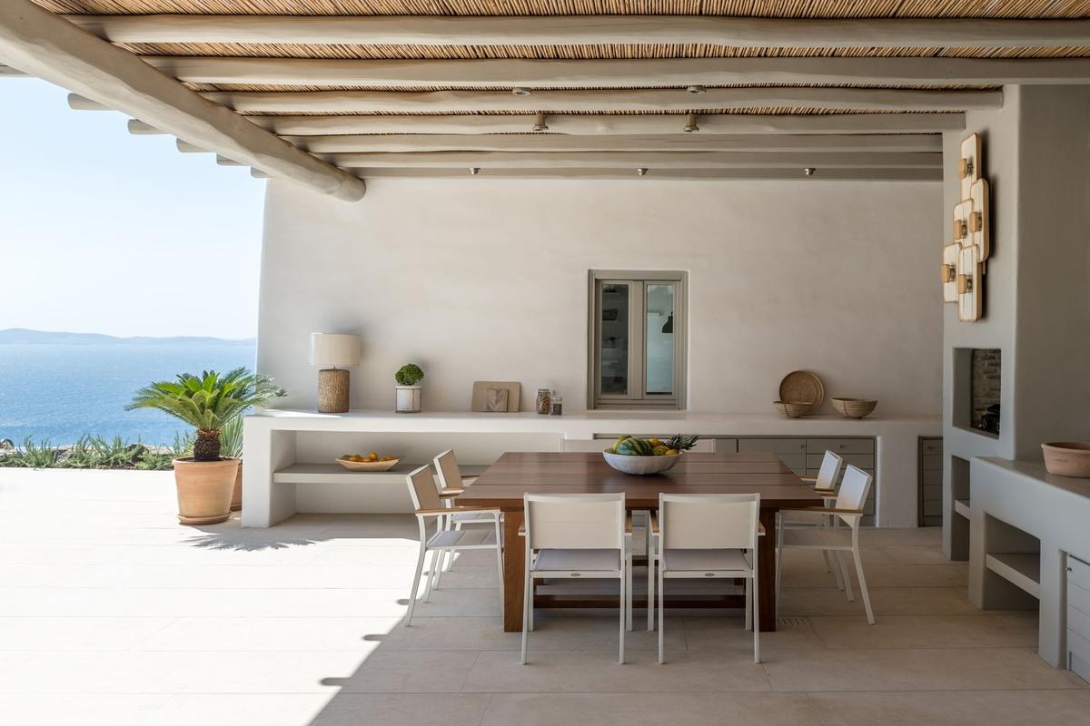 Villa Nema for Rent in Mykonos | Al-Fresco Dining 
