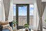 Sitting room with a city view