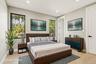 Bedroom featuring multiple windows, recessed lighting, and light wood finished floors