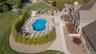 Bird's eye view of private pool complex.