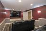 Cinema room with recessed lighting, and accent trim - seating for 9.