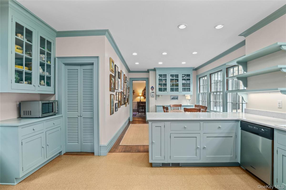 Chef's kitchen with wonderful light and ample storage