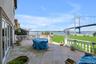 Backyard Patio with Water and Bridge Views