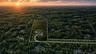 Expansive aerial perspective showcasing the property’s impressive scale, privacy, and serene East Hampton setting.