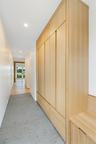 Hallway with recessed lighting