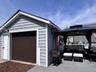 one car garage with long driveway