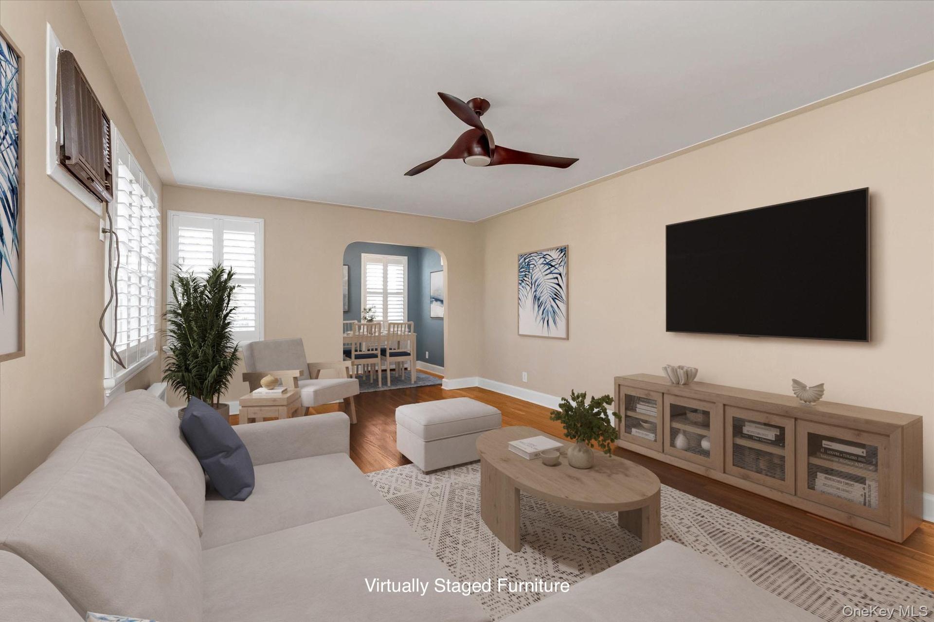 Large Living Room with Hardwood Floors