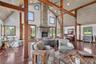 30 ft Hemlock ceilings, post&beam construction, light-filled space